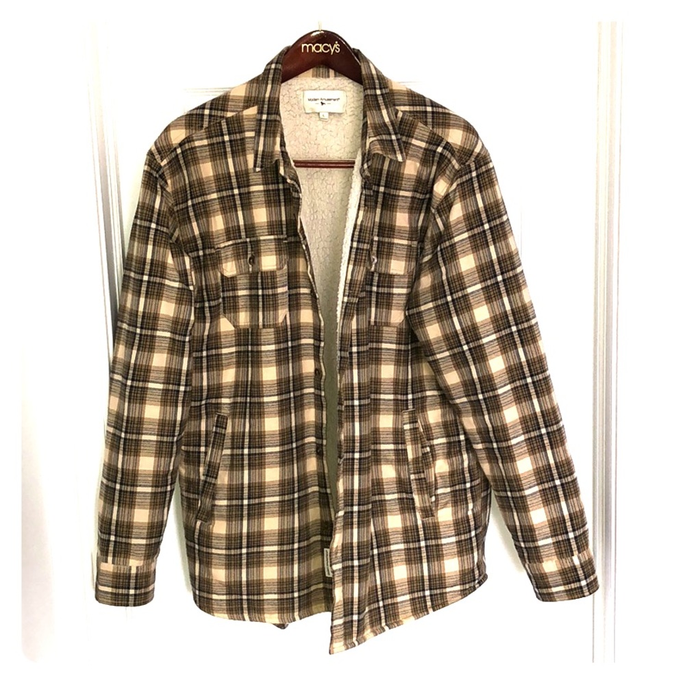 Modern Amusement Flannel Coat with Wool lining